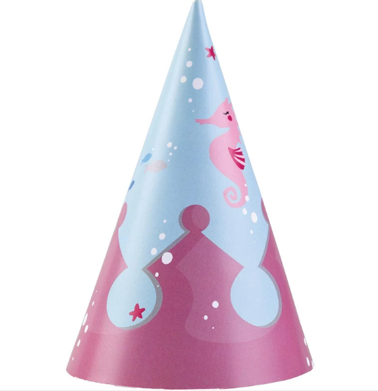 Be A Mermaid Party Cone Hats 8pcs