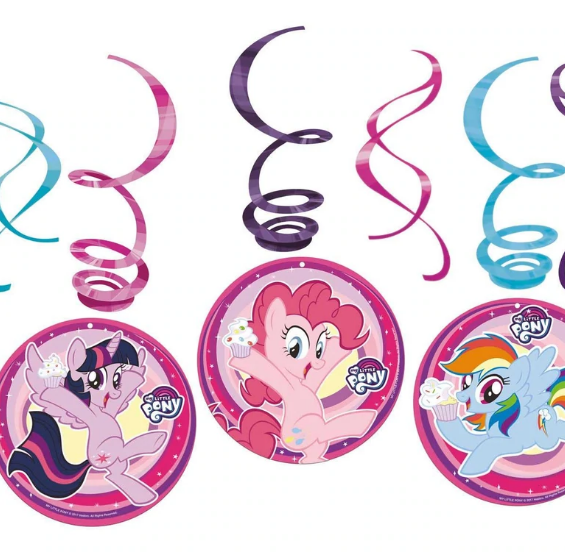 My Little Pony 2017 Swirl Decoration 6pcs