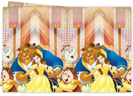 Disney Beauty & The Beast Plastic Tablecover 120 X 180cm