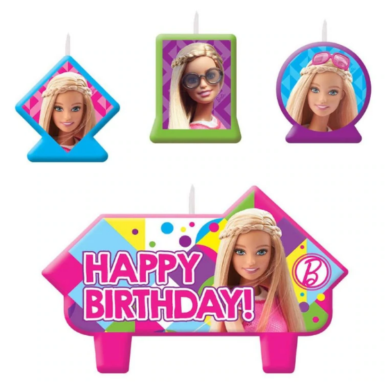 Barbie Sparkle Birthday Candle Set 4pcs