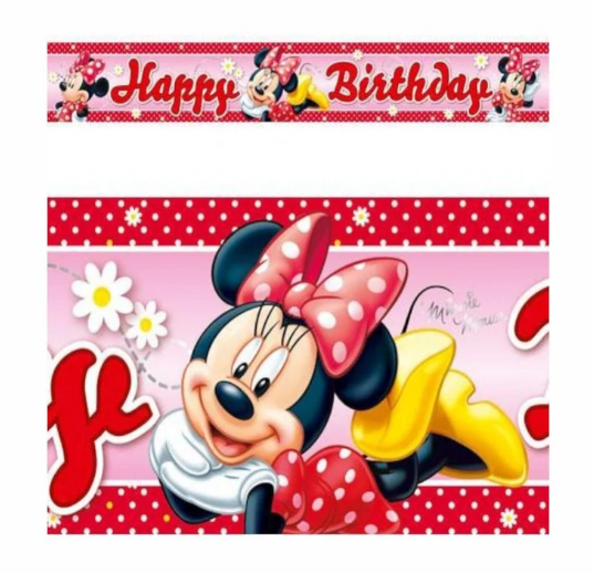 Disney Red Minnie Foil Banner 4.5m