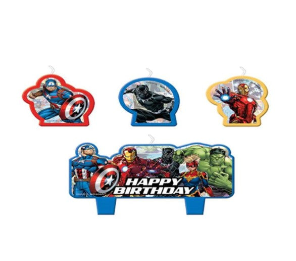 Avengers Powers Unite Birthday Candle Set 4pcs