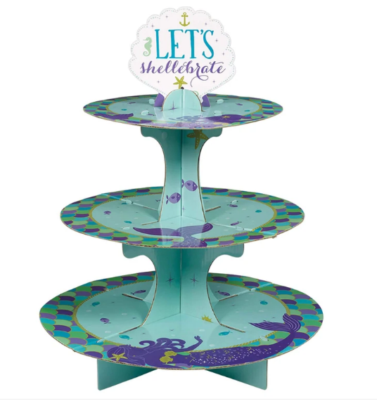 Mermaid Wishes Cardboard Cupcake Stand