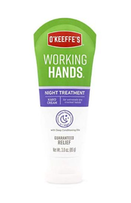 O\'Keeffe\'s Night Treatment Hand Cream, 3 Ounce Tube, White