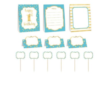 1st Birthday Boy Buffet Decorating Kit