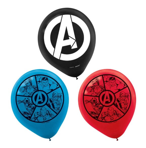 Avengers Powers Unite Printed Latex Balloon 12in, 6pcs