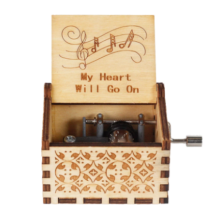 my heart will go on wood music box