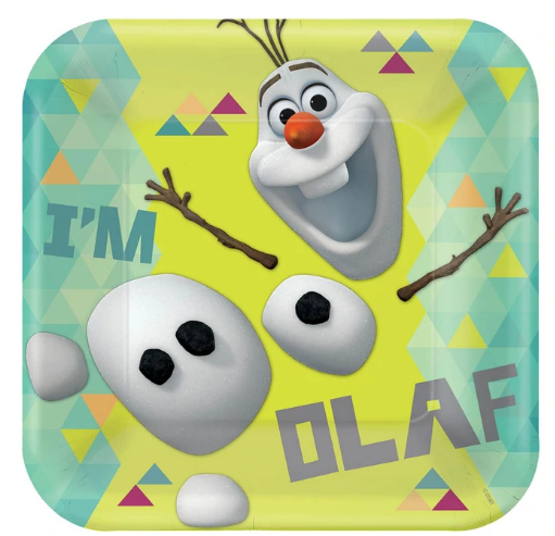 Disney Frozen Olaf Square Plate 9in, 8pcs