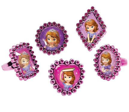 Disney Sofia The First Jewel Ring Favors 18pcs