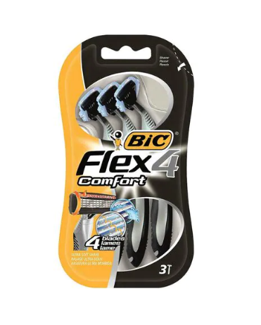 Bic Flex 4 Comfort Shaving Razor 3 Pieces