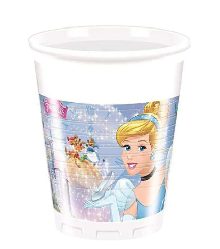 Disney Cinderella Fairytale Plastic Cups 200ml 8pcs