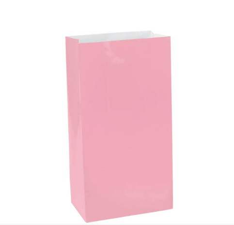 New Pink Bag Packaged Paper Bags 12pcs
