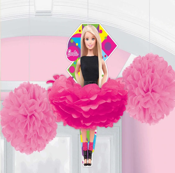 Barbie Sparkle Fluffy Decorations 3pcs