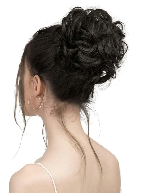 Natural Curly Synthetic Hair Updo