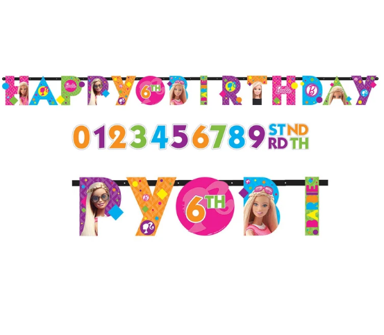 Barbie Sparkle Add An Age Jumbo Letter Banner