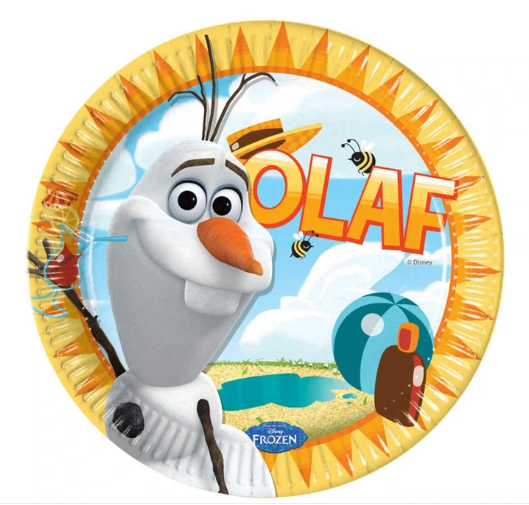 Disney Olaf Summer Paper Plates 23cm 8pcs