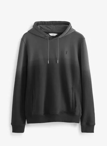Dip Dye Hoodie Black Grey