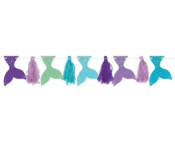 Mermaid Wishes Glitter Tassel Garland