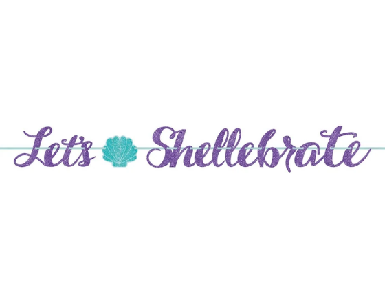 Mermaid Wishes Glitter Ribbon Letter Banner