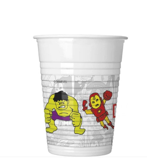 Avengers Team Power Plastic Cups 7oz, 8pcs