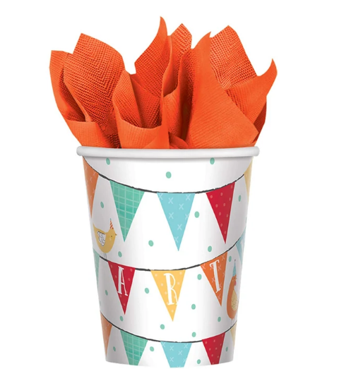 Barnyard Birthday Paper Cups 9oz, 8pcs