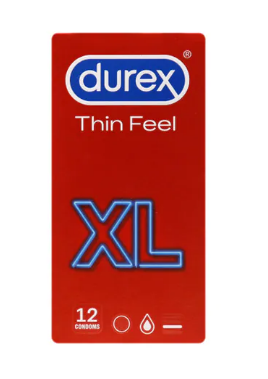 Durex Thin Feel XL Condoms Clear 12 count