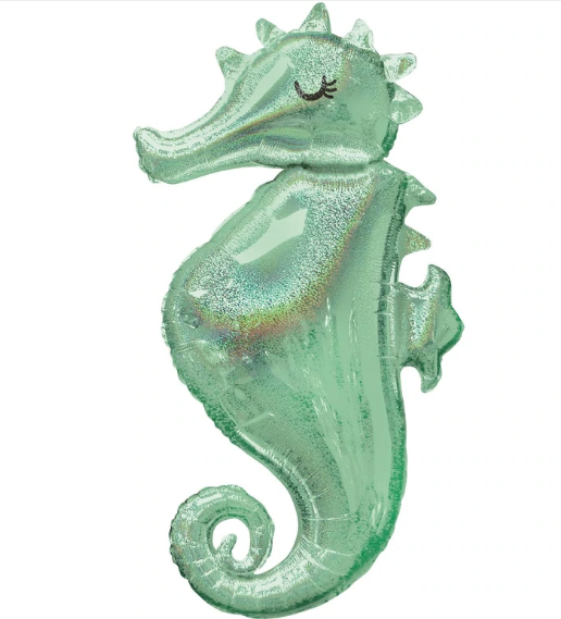 Mermaid Wishes & Kisses Seahorse SuperShape Balloon 50x96cm