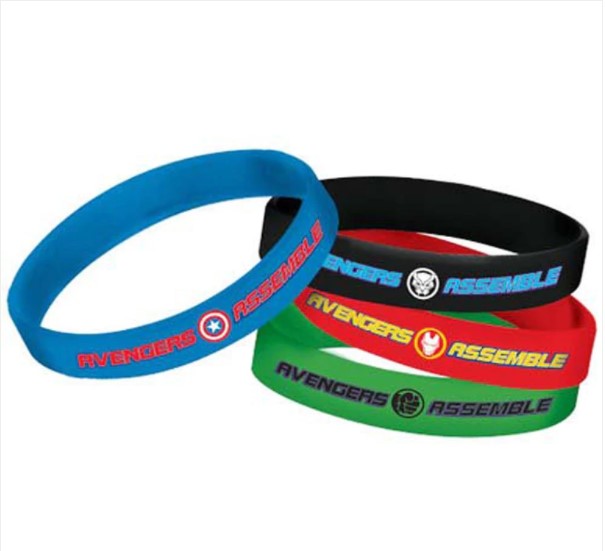 Avengers Powers Unite Rubber Bracelet Value Pack 4pcs