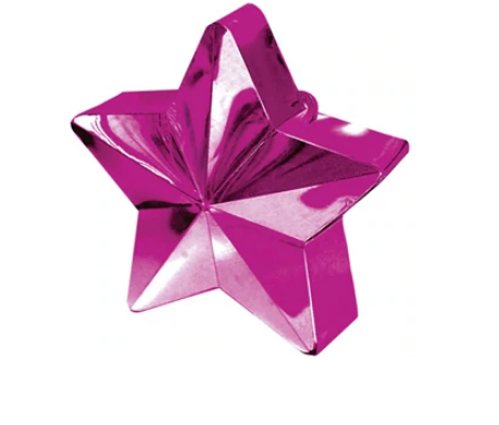 Bright Pink Star Balloon Weight 6oz