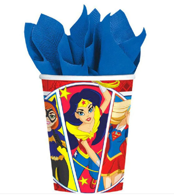 DC Superhero Girls Paper Cups 9oz 8pcs