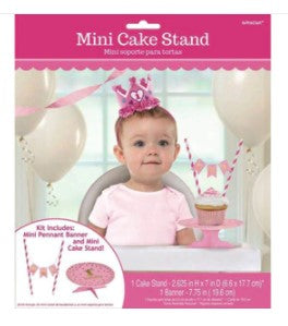 1st Birthday Girl Mini Cake Stand Kit