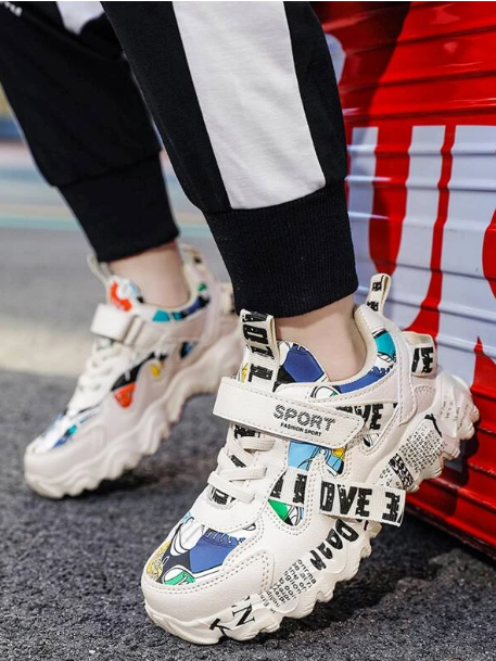 Boys Letter Graphic Chunky Sneakers