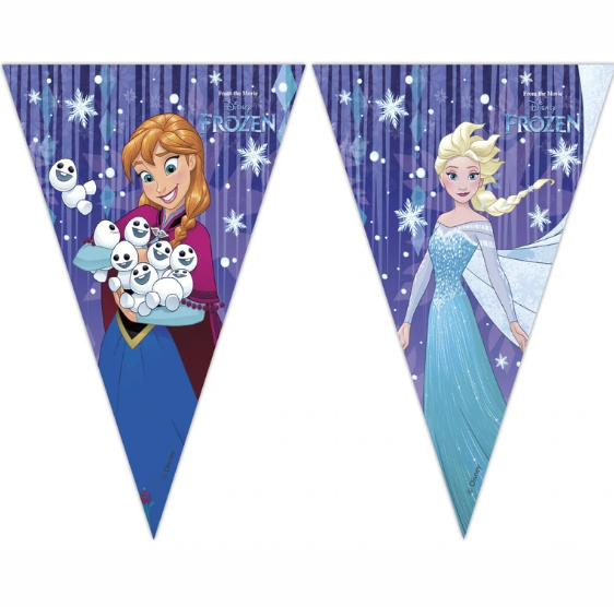 Disney Frozen Snowflakes Triangle Flag Banner