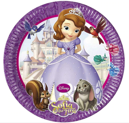 Disney Sofia The First Paper Plates 9in, 8pcs