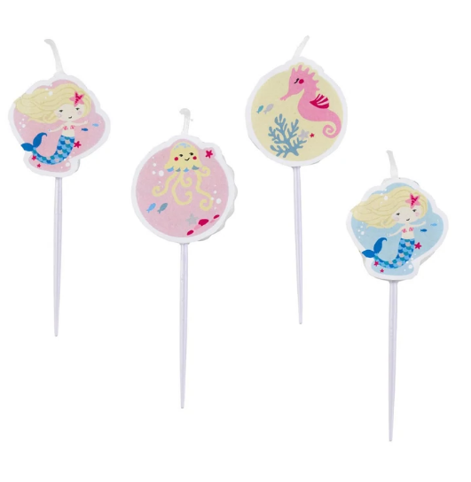 Be A Mermaid Mini Figure Candles 4pcs