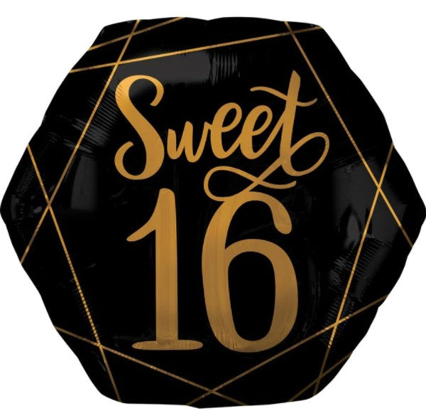Elegant Sixteen SuperShape Foil Balloon 58x55cm