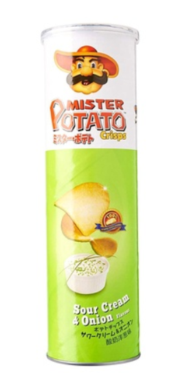 Mister Potato Crisps Sour Cream and Onion Flavour 160g