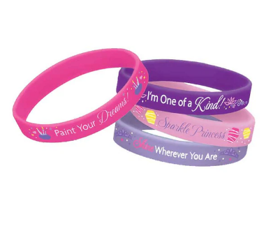 Disney Rapunzel Rubber Bracelet Favors 4pcs