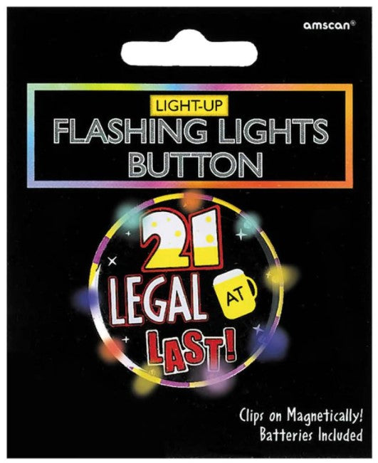 Button 21st Birthday Light