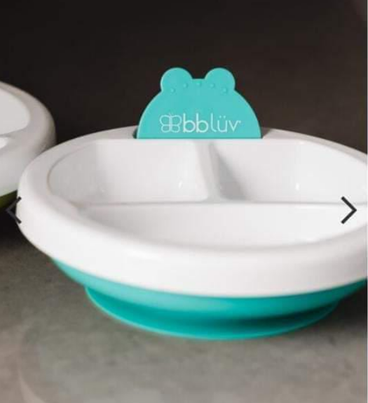 bbluv plato warm feeding plate aqua