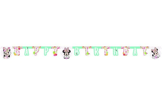 Disney Minnie Tropical Die Cut Happy Birthday Banner