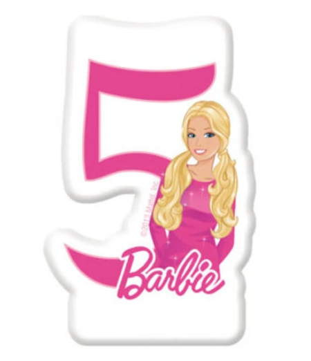 Barbie Sparkle Numeral Candle No. 5