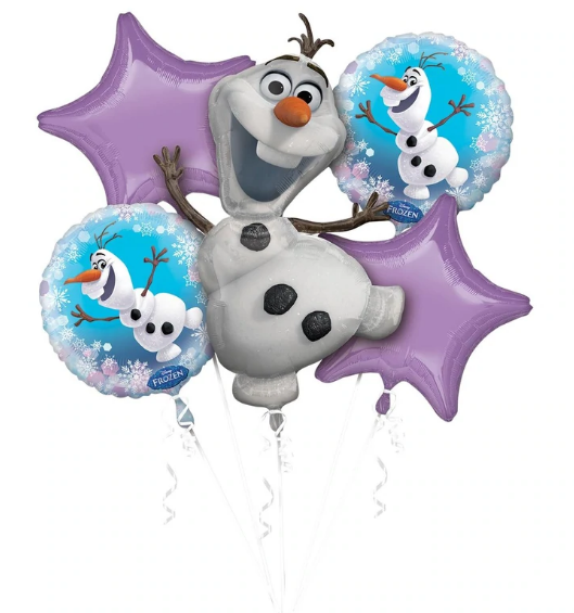 Disney Frozen Olaf Balloon Bouquet 5pcs