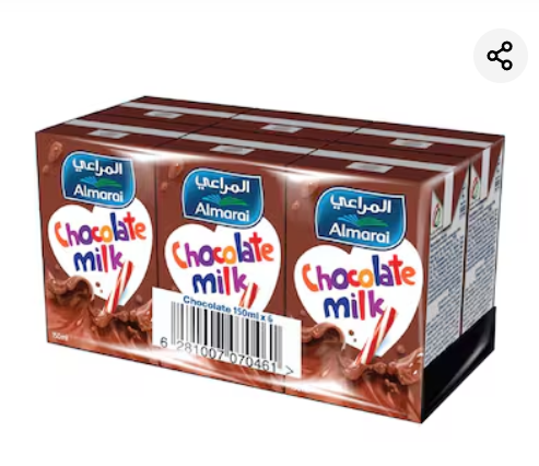 Almarai Nijoom Chocolate Milk, 150ml Pack of 6