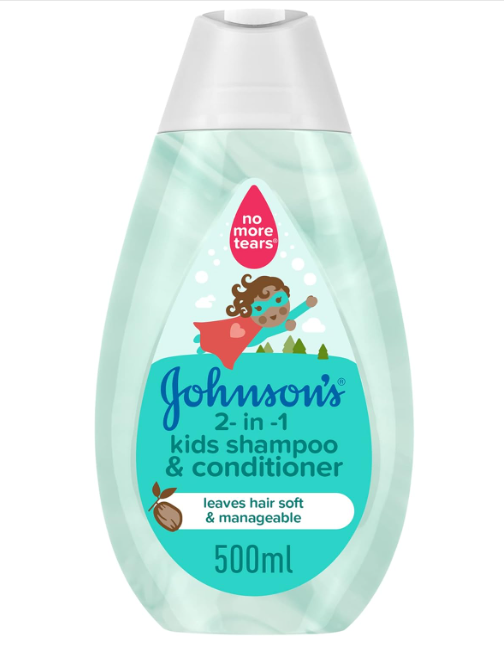 Johnson's Baby 2-In-1 Kids Bath, Shampoo & Conditioner, 500ml