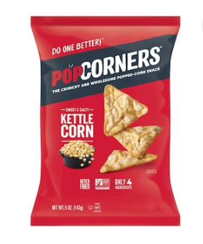 Popcorners Sweet and Salty Kettle Popped Corn Chips, 142g