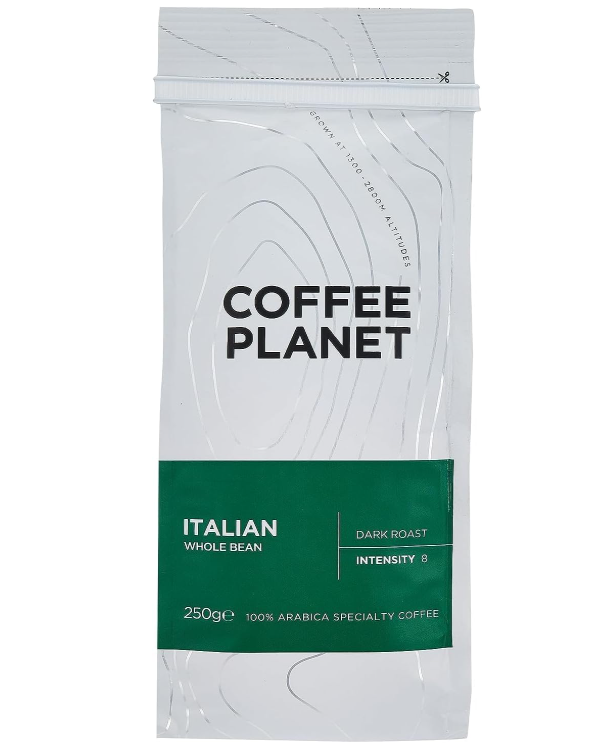 Coffee Planet Signature Italian Dark Roast Beans - 250 Gm