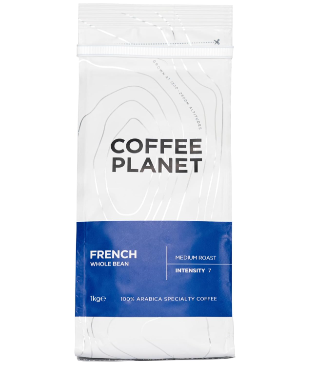 Coffee Planet French Medium Roast Specialty Coffee Beans, 1 Kg