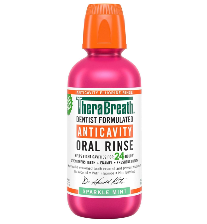 TheraBreath Healthy Smile Rinse, Sparkle Mint, 16 Oz