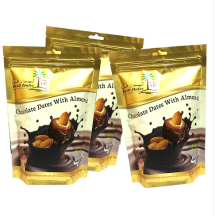 Khatt Chocolate Dates With Almond 3-Piece Pack